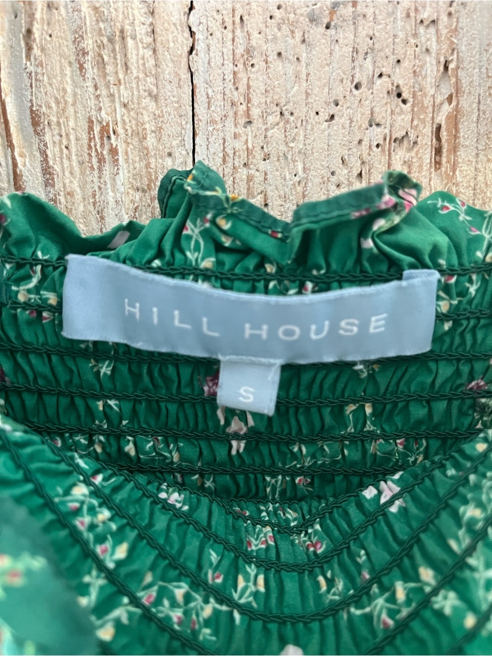 Hill House The Ellie Nap Dress Green Floral Size Small - Picture 2 of 3